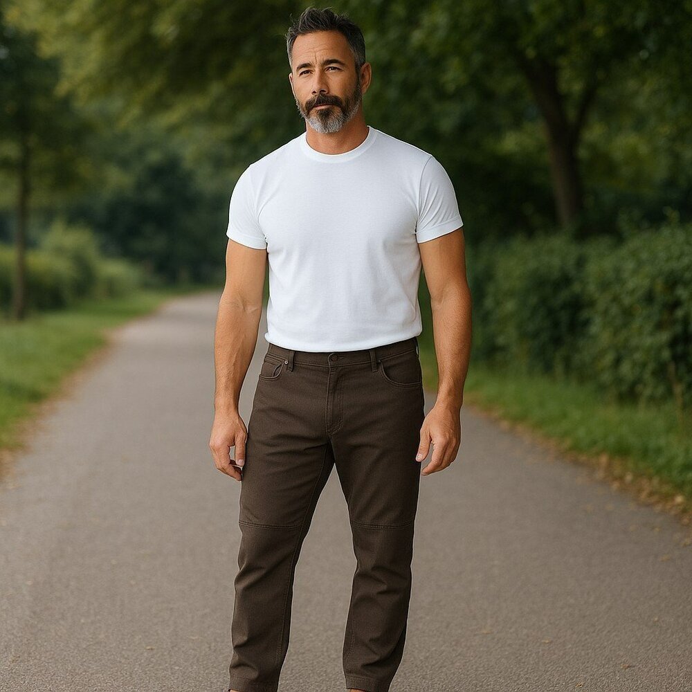 Merrell Mens 34 x 31 Brown Straight Leg Jean Pants